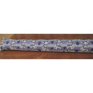 Handmade Cotton Draft Blocker 36" Dog Theme Unfilled Blue Door Snake Granny Core